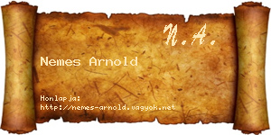 Nemes Arnold névjegykártya